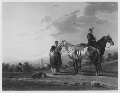 The Troopers, from the picture in the Royal Collection by Aelbert (after) Cuyp