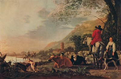 A Hilly Landscape with Figures, c1655 by Aelbert Cuyp