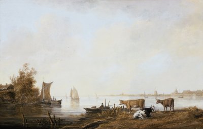 View of the Maas near Dordrecht by Aelbert Cuyp