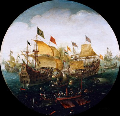 Sea Battle Between the Dutch and Spanish Ships, 1604 by Aert Anthonisz