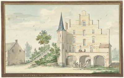 The Castle and School in Wouw by Aert Schouman