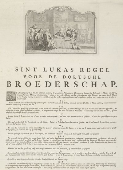 Rules of the Guild of Saint Luke in Dordrecht by Aert Schouman