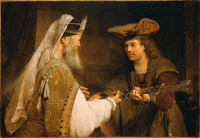 Ahimelech Giving the Sword of Goliath to David (c.1680) by Aernt de Gelder