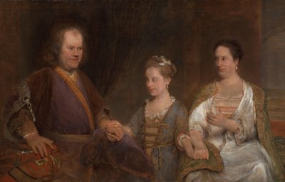 Hermanus Boerhaave (1668-1738), Professor of Medicine at the University of Leiden, with his Wife Maria Drolenvaux (1686-1746) and their Daughter Johanna Maria (1712-91) by Aernt de Gelder