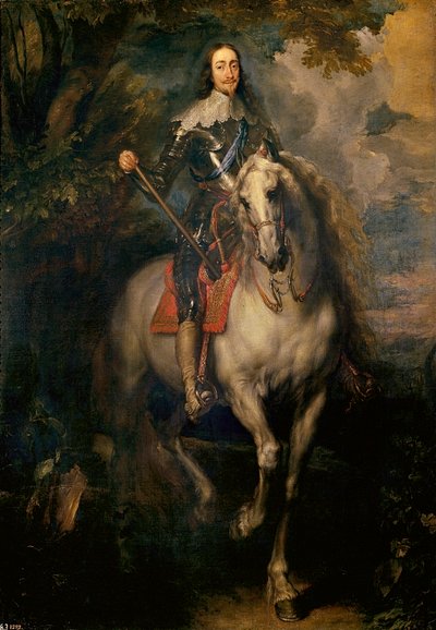 Equestrian portrait of Charles I of England by after Anthony van Dyck