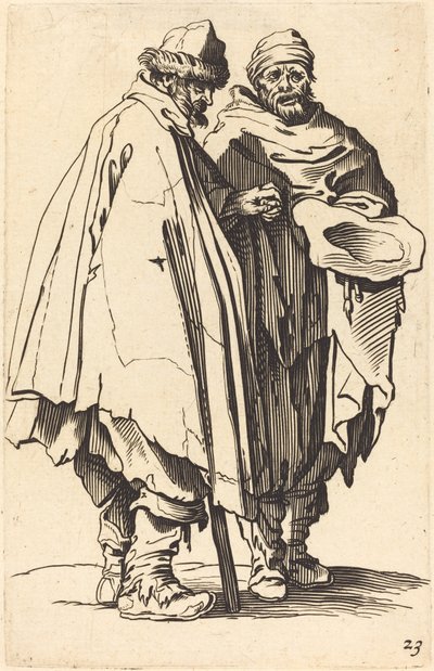 Blind Beggar and Companion by After Jacques Callot