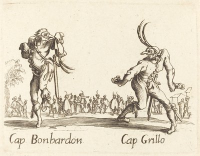 Captain Bonbardon and Captain Grillo by After Jacques Callot
