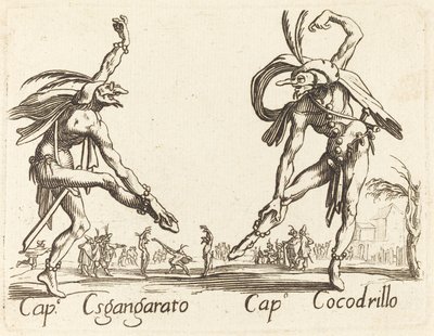 Captain Esgangarato and Captain Cocodrillo by After Jacques Callot