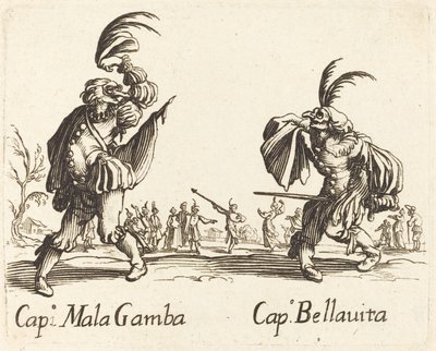 Cap. Mala Gamba and Cap. Bellavita by After Jacques Callot