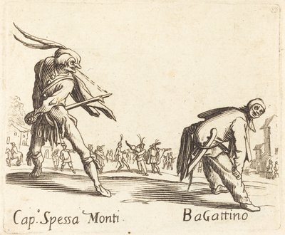 Cap. Spessa Monti and Bagattino by After Jacques Callot