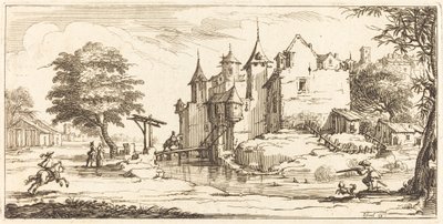 Chateau with a Drawbridge by After Jacques Callot