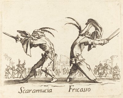 Scaramucia and Fricasso by After Jacques Callot
