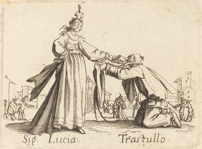 Signa. Lucia and Trastullo by After Jacques Callot