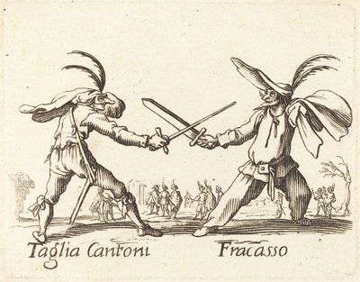 Taglia Cantoni and Fracasso by After Jacques Callot