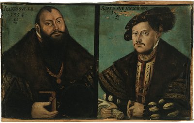 Johann Friedrich I, the Magnanimous, Elector of Saxony and Johann Ernst of Saxony by after Lucas Cranach the Elder