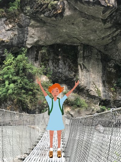 Walking on a Bridge by Agnes Girardon
