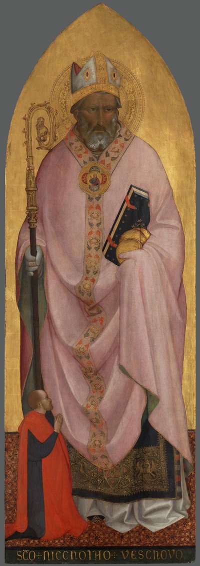 Saint Nicholas of Bari with a Donor by Agnolo Gaddi