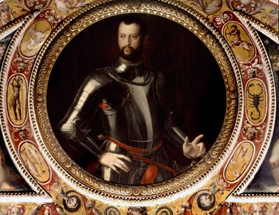 Portrait of Jean de Medicis dit Jean des Bands Noires (Giovanni dalle Bande Nere) (1498-1526) by Bronzino (1503-1572) - Painting preserved at Palazzo Vecchio, Florence by Agnolo Bronzino