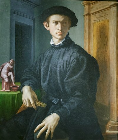 Portrait of a Young Man with a Lute by Agnolo Bronzino