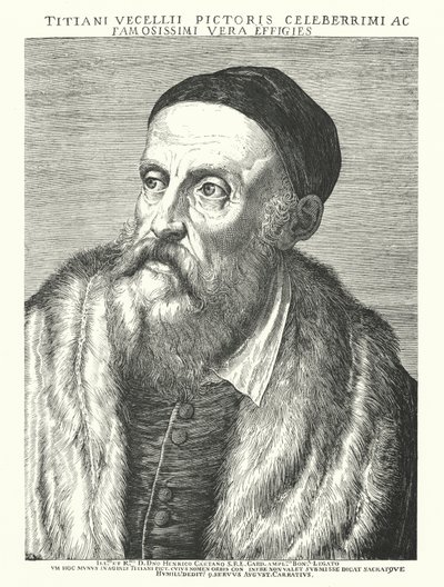 Titian, Italian Renaissance Artist by Agostino (after) Carracci