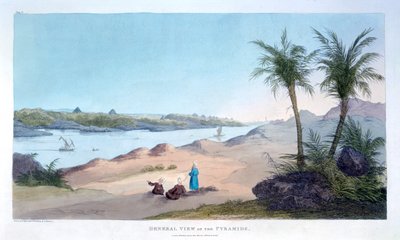 General View of the Pyramids, Egypt, 1820 by Agostino Aglio