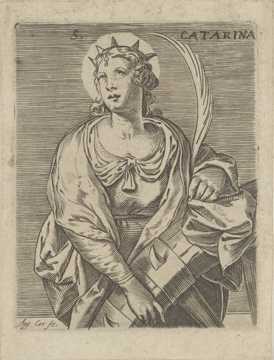 Catherine of Alexandria (S. Catarina) by Agostino Carracci