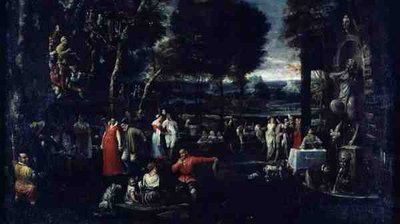 Fete Champetre or, Fete Milanese, c.1584 by Agostino Carracci