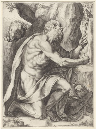 Saint Jerome by Agostino Carracci
