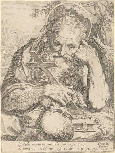 Saint Jerome by Agostino Carracci