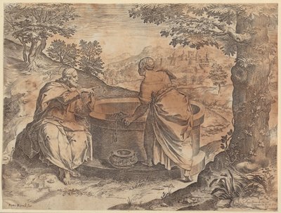 Jesus and the Samaritan Woman by Agostino Carracci