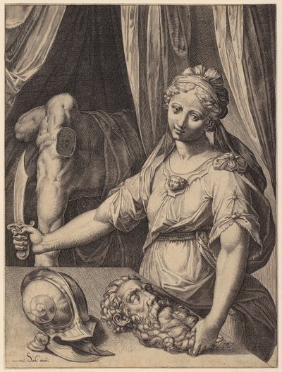 Judith with the Head of Holofernes by Agostino Carracci