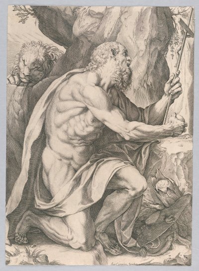 Saint Jerome by Agostino Carracci