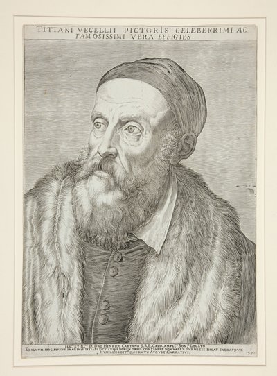 Tiziano Vecelli (Titian) by Agostino Carracci