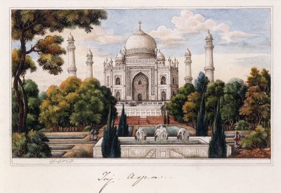 The Taj Mahal from the Garden, c.1840 by Agra School