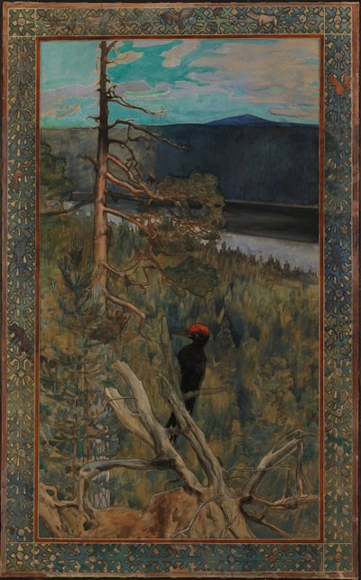 The Great Black Woodpecker by Akseli Gallen-Kallela