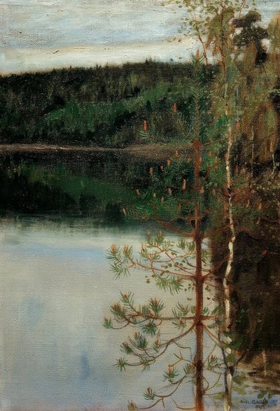 View of a Lake by Akseli Valdemar Gallen Kallela