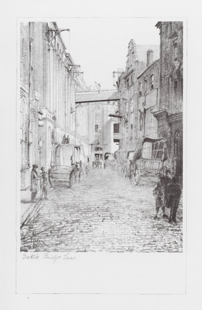 London Lanes: Battle Bridge Lane by Alan Stapleton
