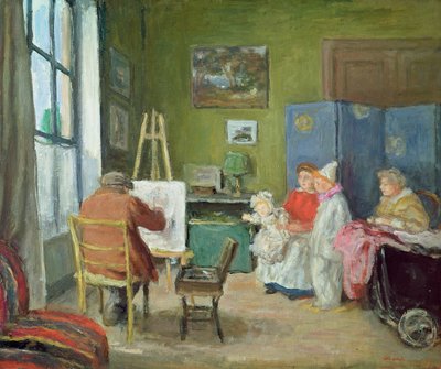 Renoir Painting his Family, Rue Caulaincourt by Albert Andre