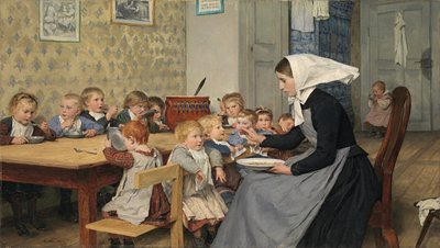 Creche by Albert Anker