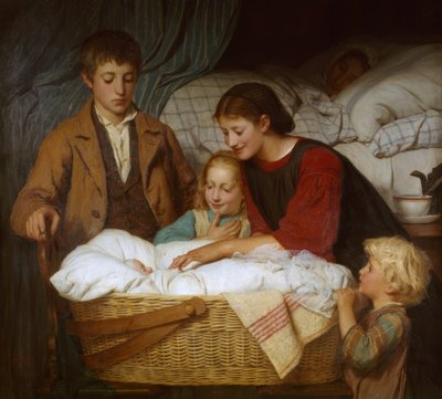 The Newborn by Albert Anker