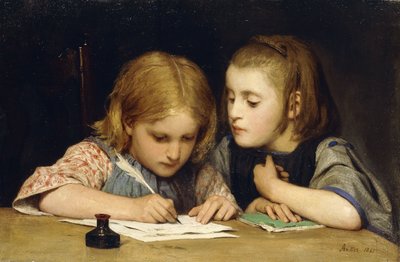 The Lesson by Albert Anker