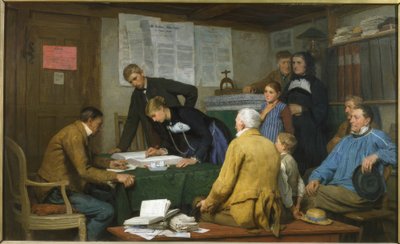 The Civil Wedding by Albert Anker