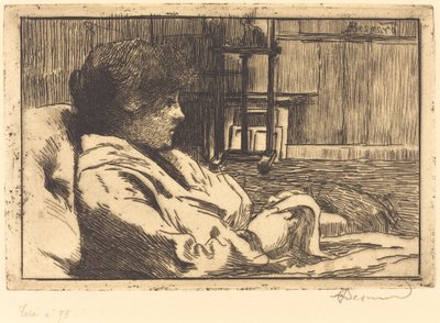 Woman Reading in the Studio by Albert Besnard