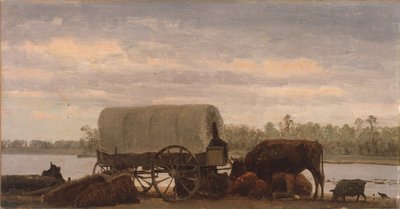 Nooning on the Platte, c. 1859 by Albert Bierstadt