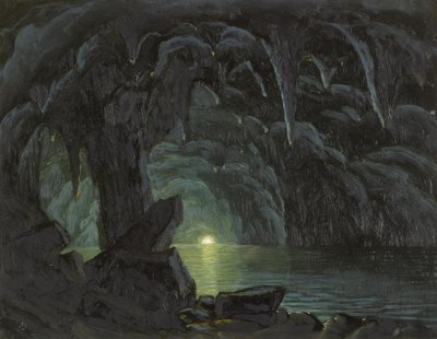 The Blue Grotto, Capri by Albert Bierstadt