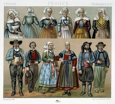 19th century Breton costumes in 
