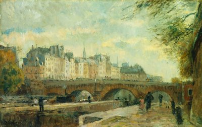 The New Bridge of the City by Albert Charles Lebourg