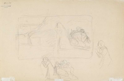 Burned Village, Sketch by Albert Edelfelt