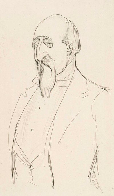 Caricature of Leo Mechelin by Albert Edelfelt