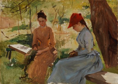 Girls Binding Garlands (The Artist